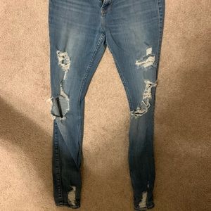 Low rise stretch jeans